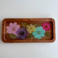 Medium Rectangle Wood Floral Tray