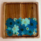 Square Wood Floral Tray