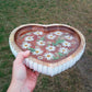 Heart Wood Floral Platter