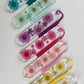 Hot Pink Floral Curved Bookmark