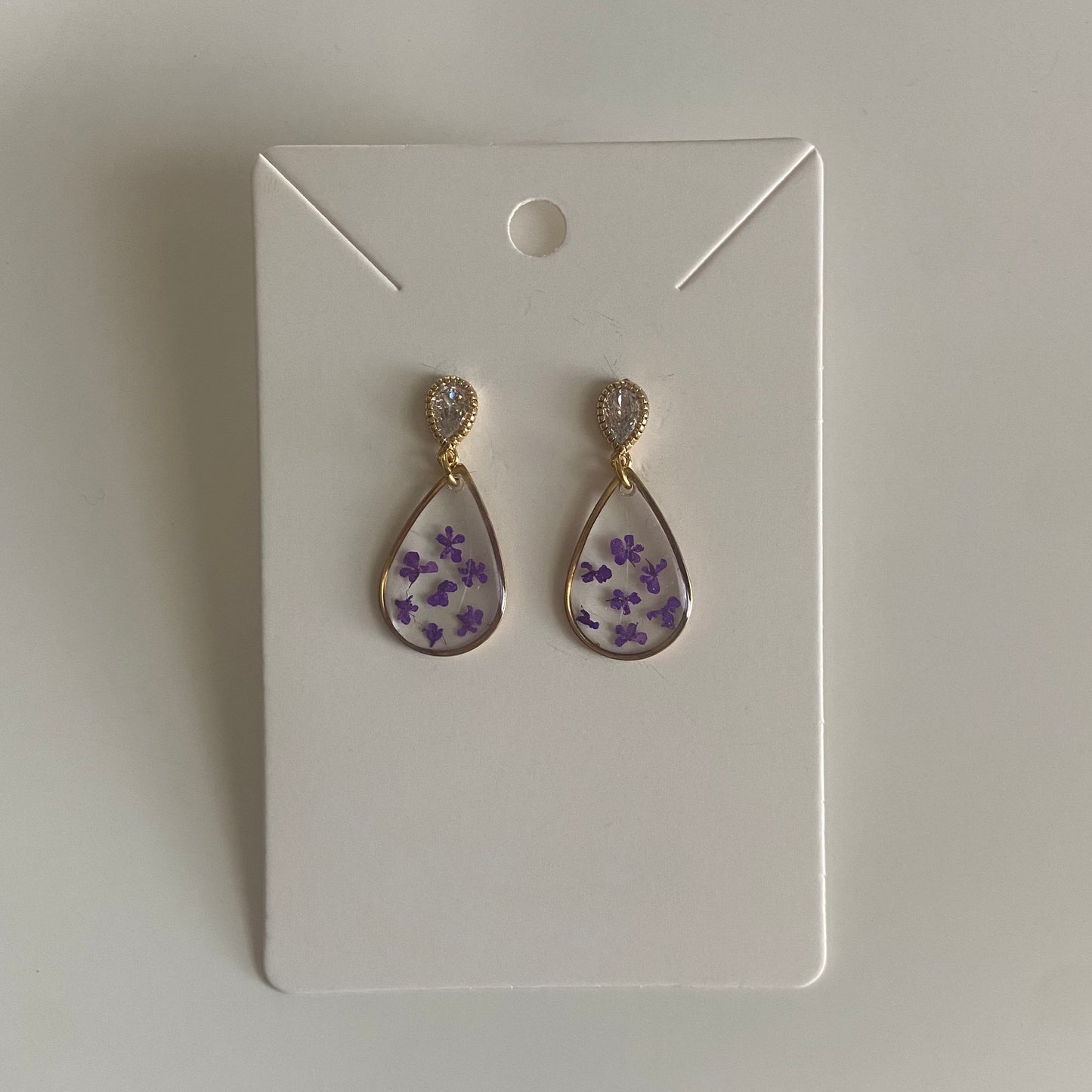 Small Teardrop Floral Earring