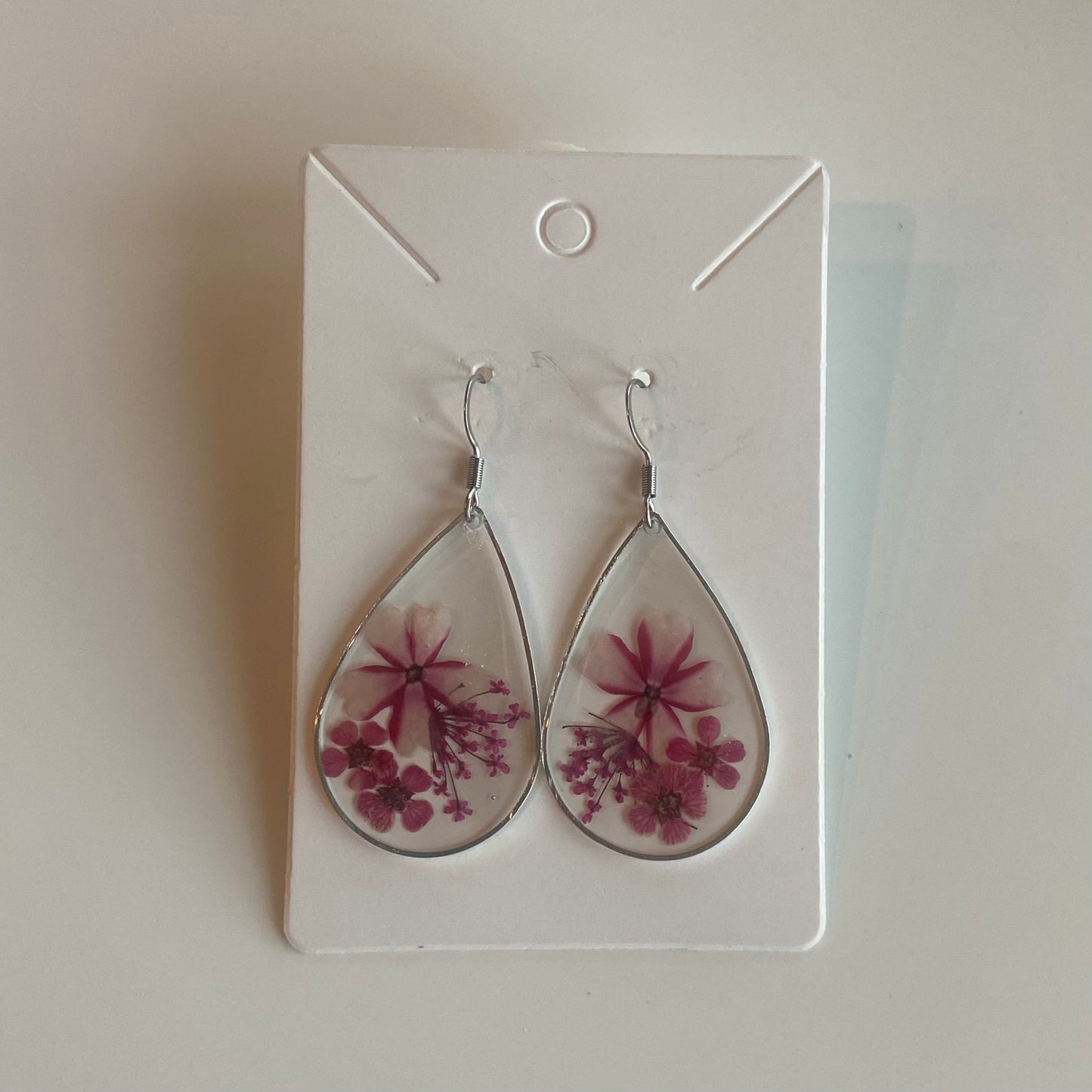 Medium Teardrop Floral Earrings