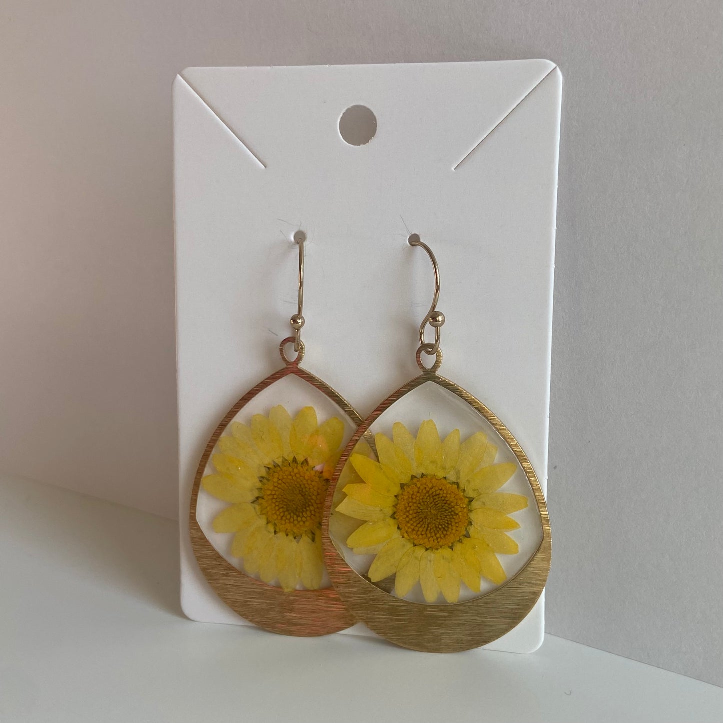 Large Teardrop Floral Earrings