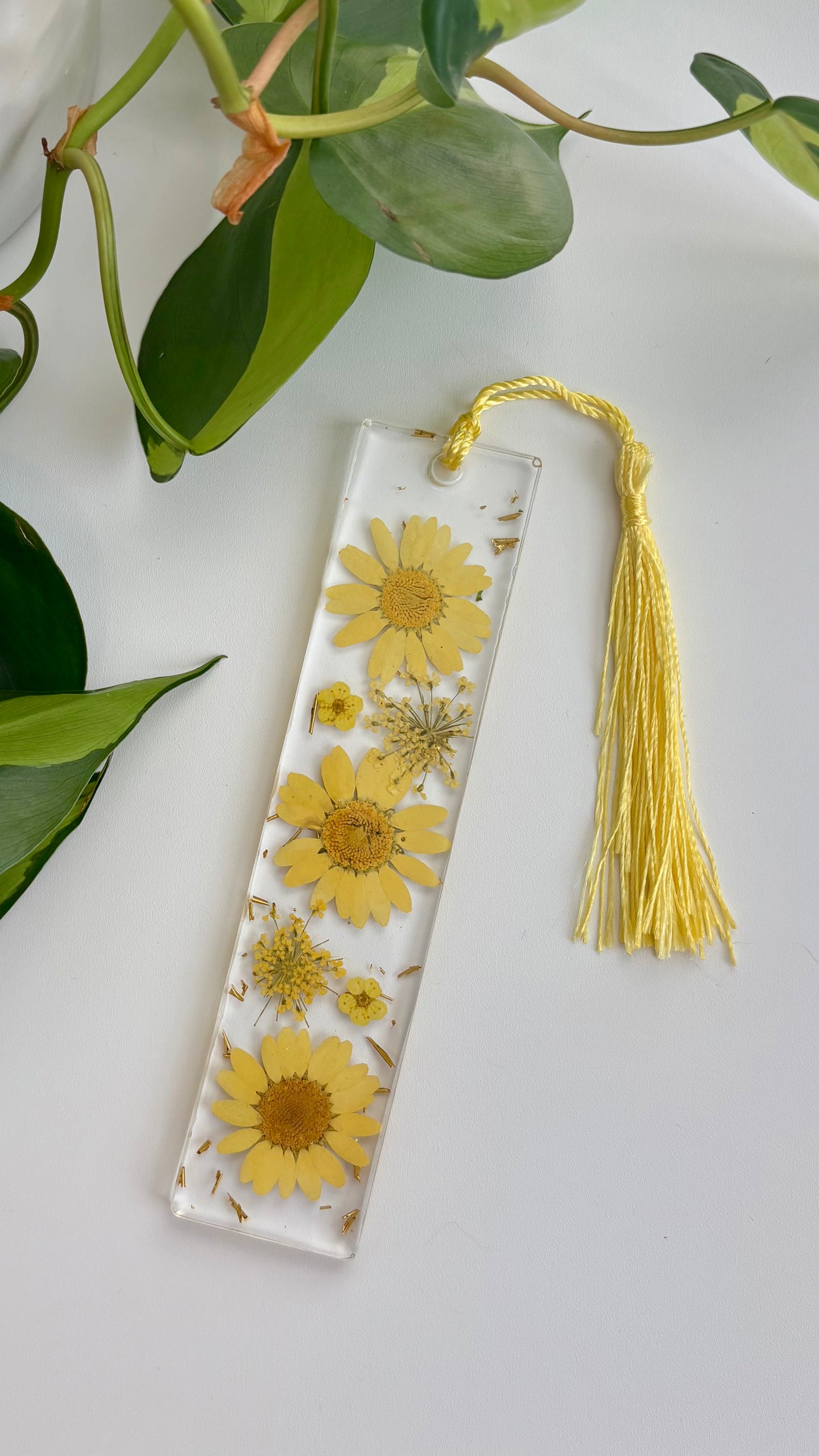 Yellow Floral Bookmark