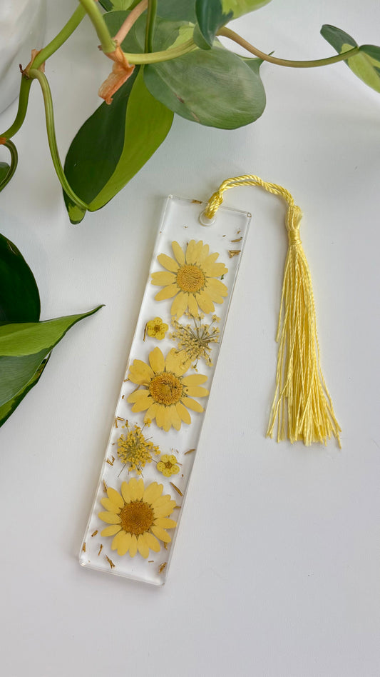 Yellow Floral Bookmark