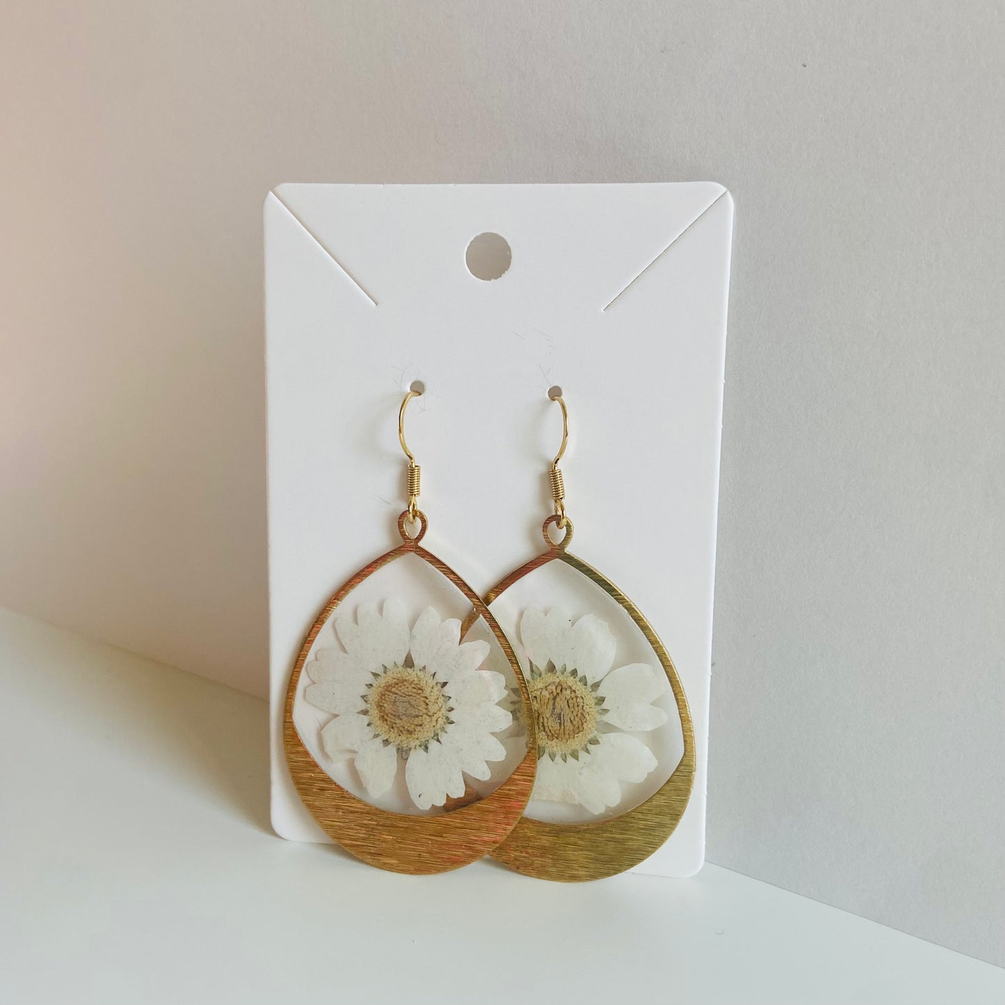 Large Teardrop Floral Earrings