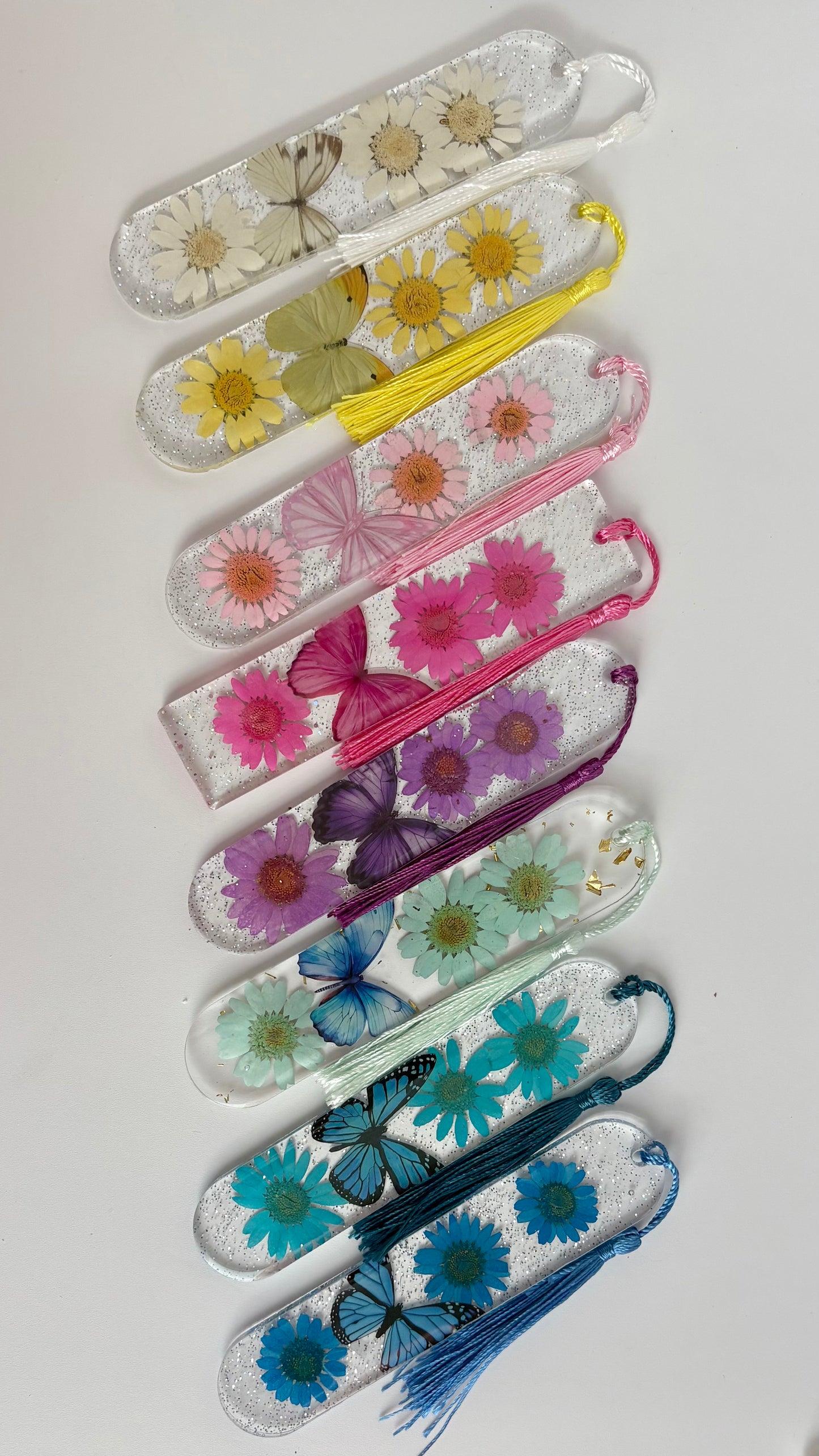 Hot Pink Floral Butterfly Bookmark