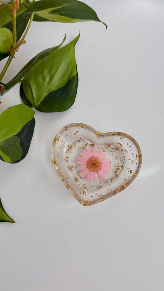 Pink Heart Trinket Dish