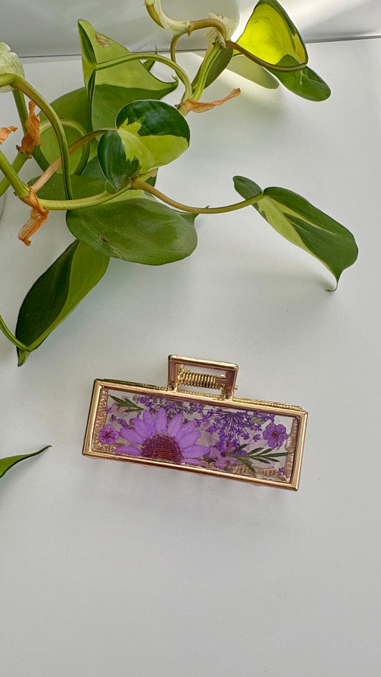 Purple Gold Claw Clip