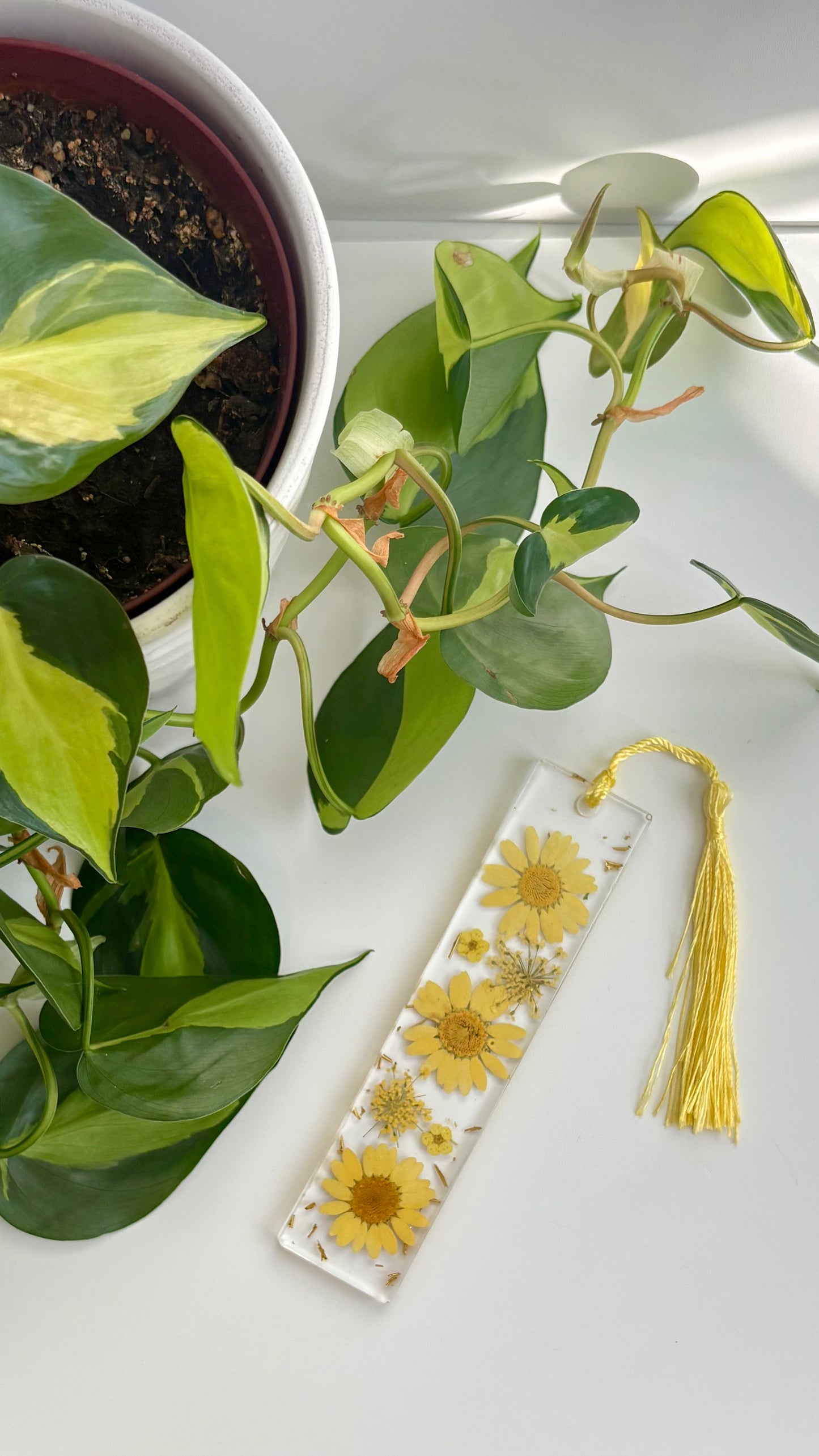 Yellow Floral Bookmark