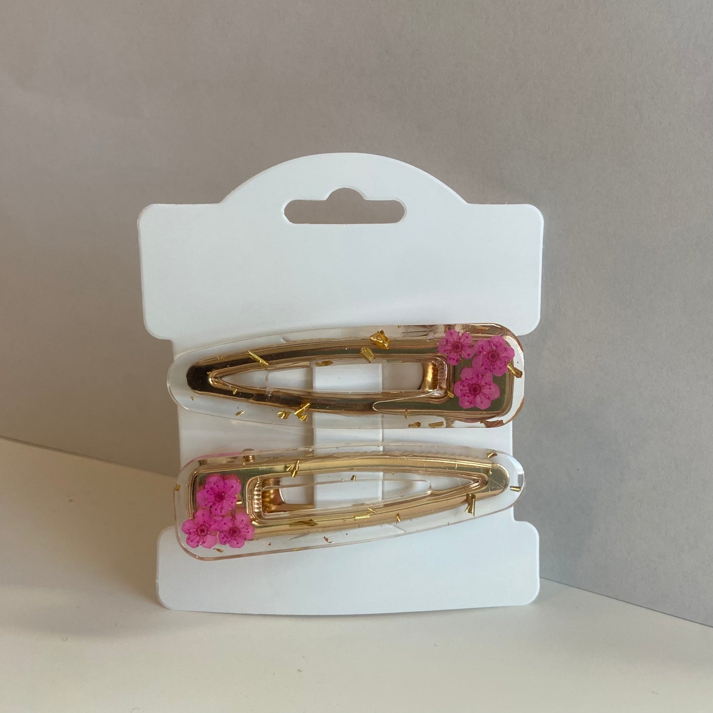 Gold Dainty Flower Hair Clips