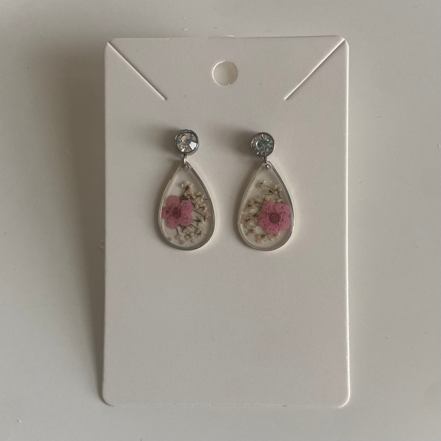 Small Teardrop Floral Earrings