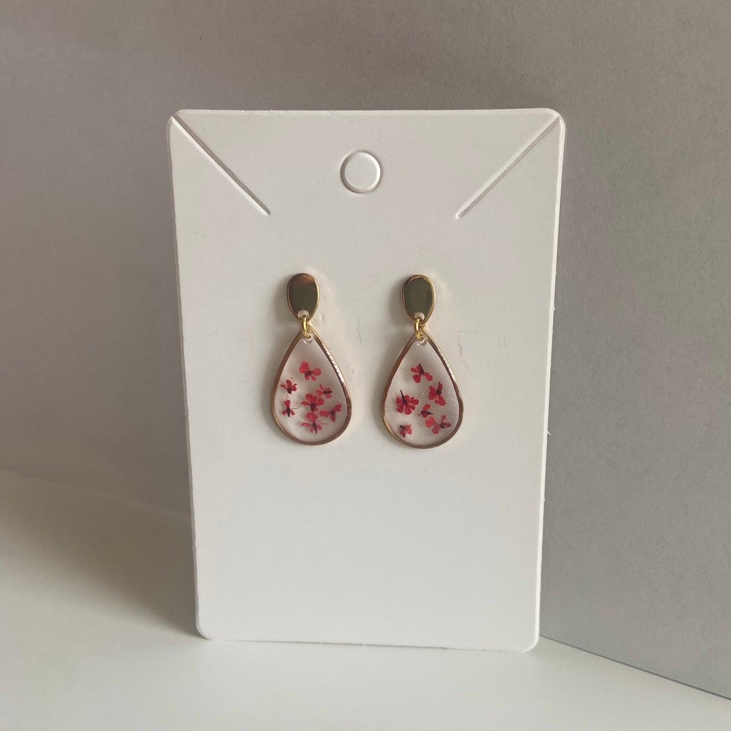 Small Teardrop Floral Earring