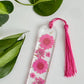 Hot Pink Floral Curved Bookmark