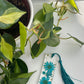 Teal Blue Floral Bookmark