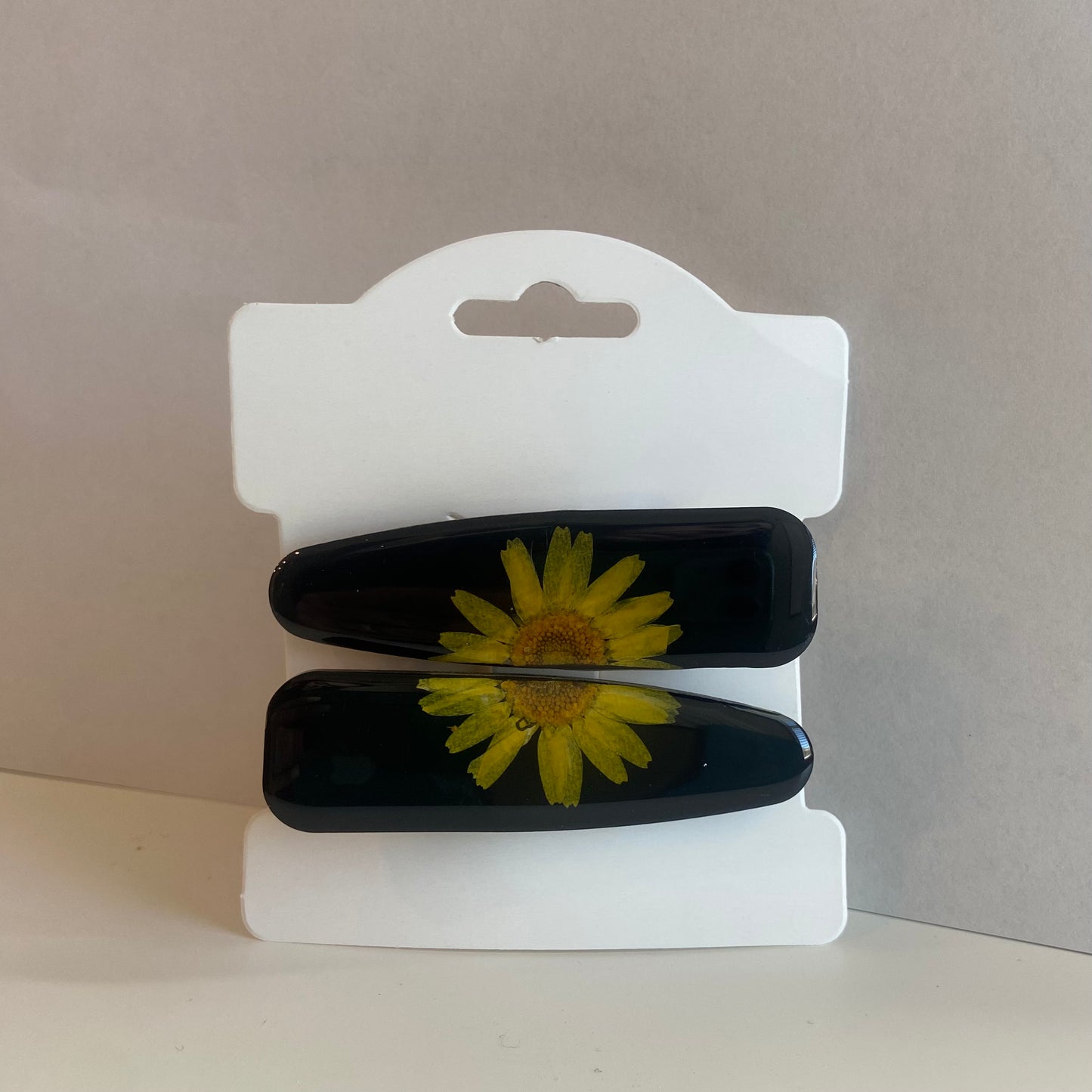 Yellow Daisy Hair Clips