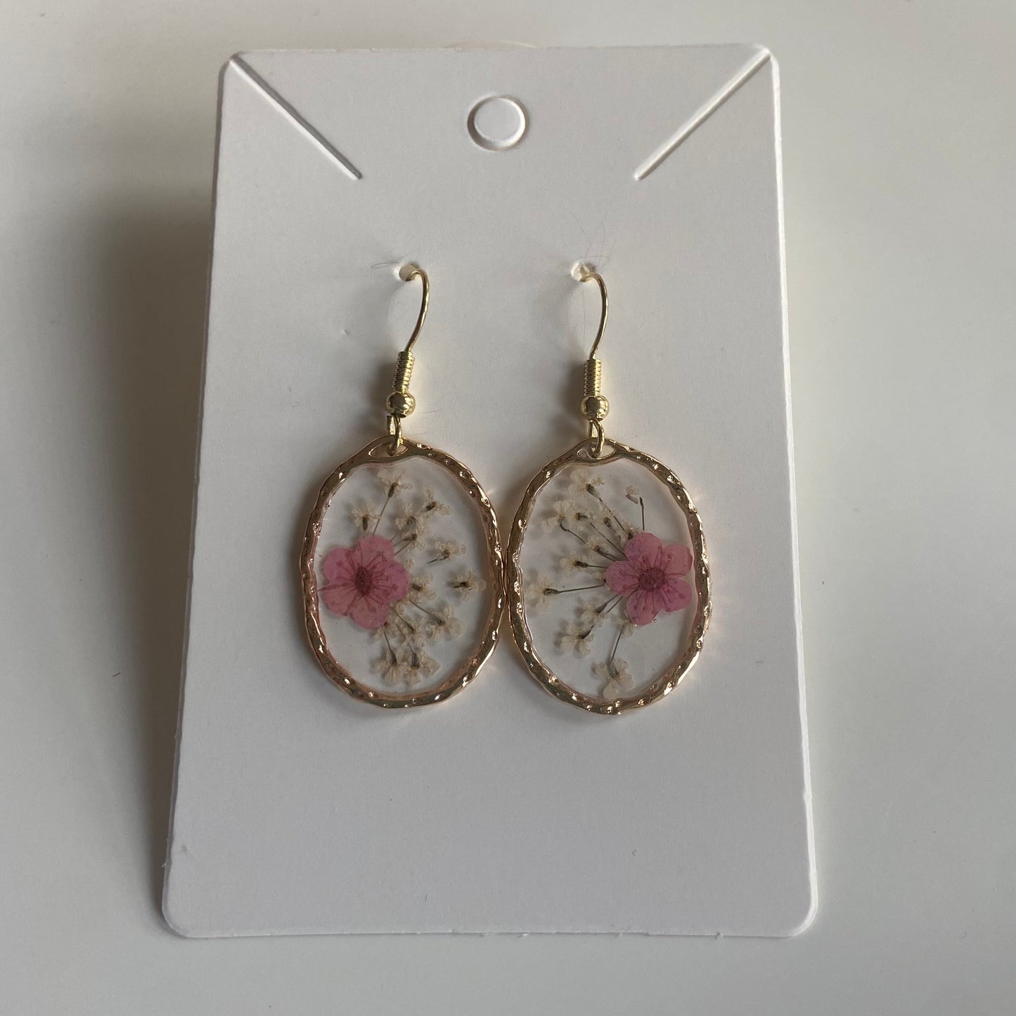 Medium Oval Floral Earrings