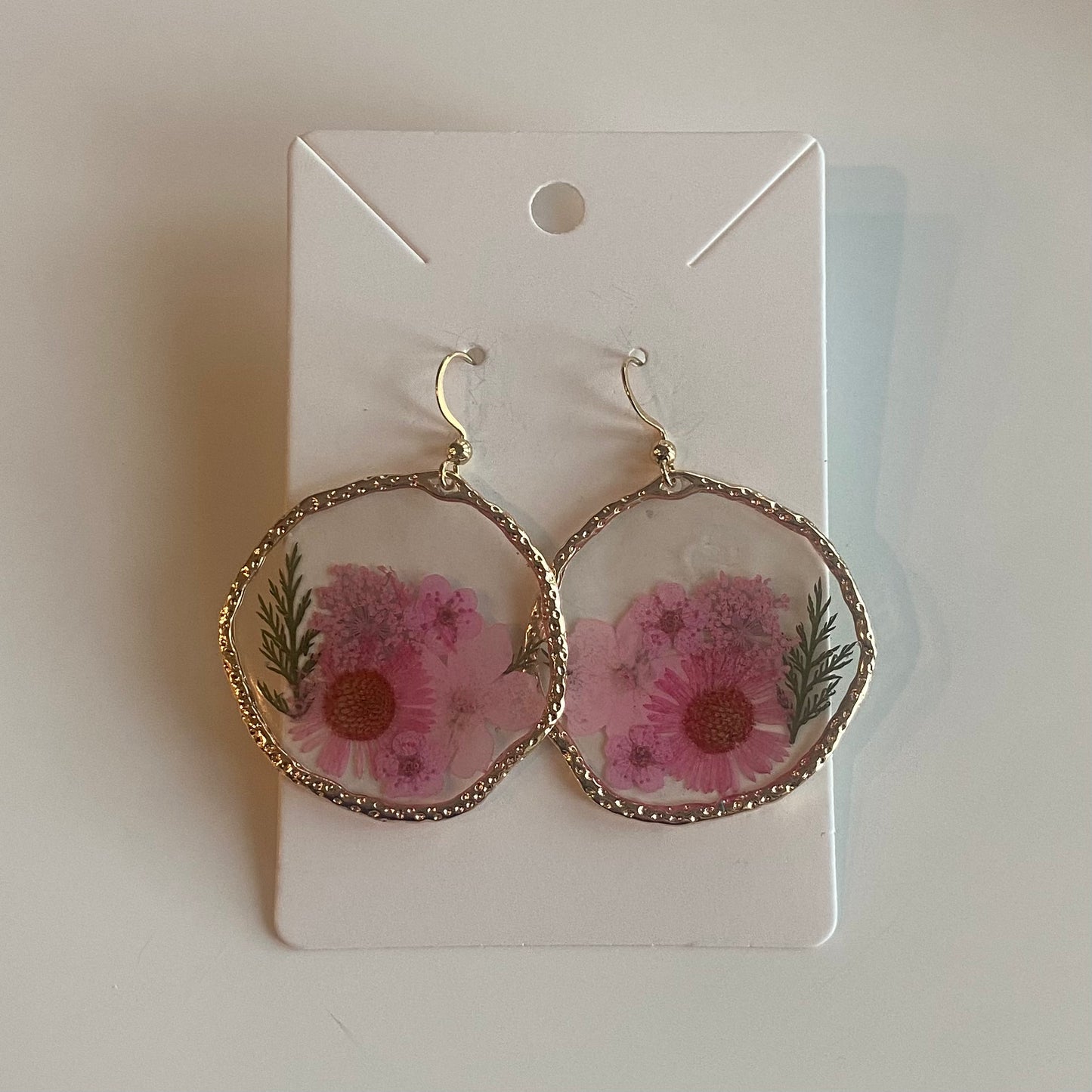 Round Floral Earrings