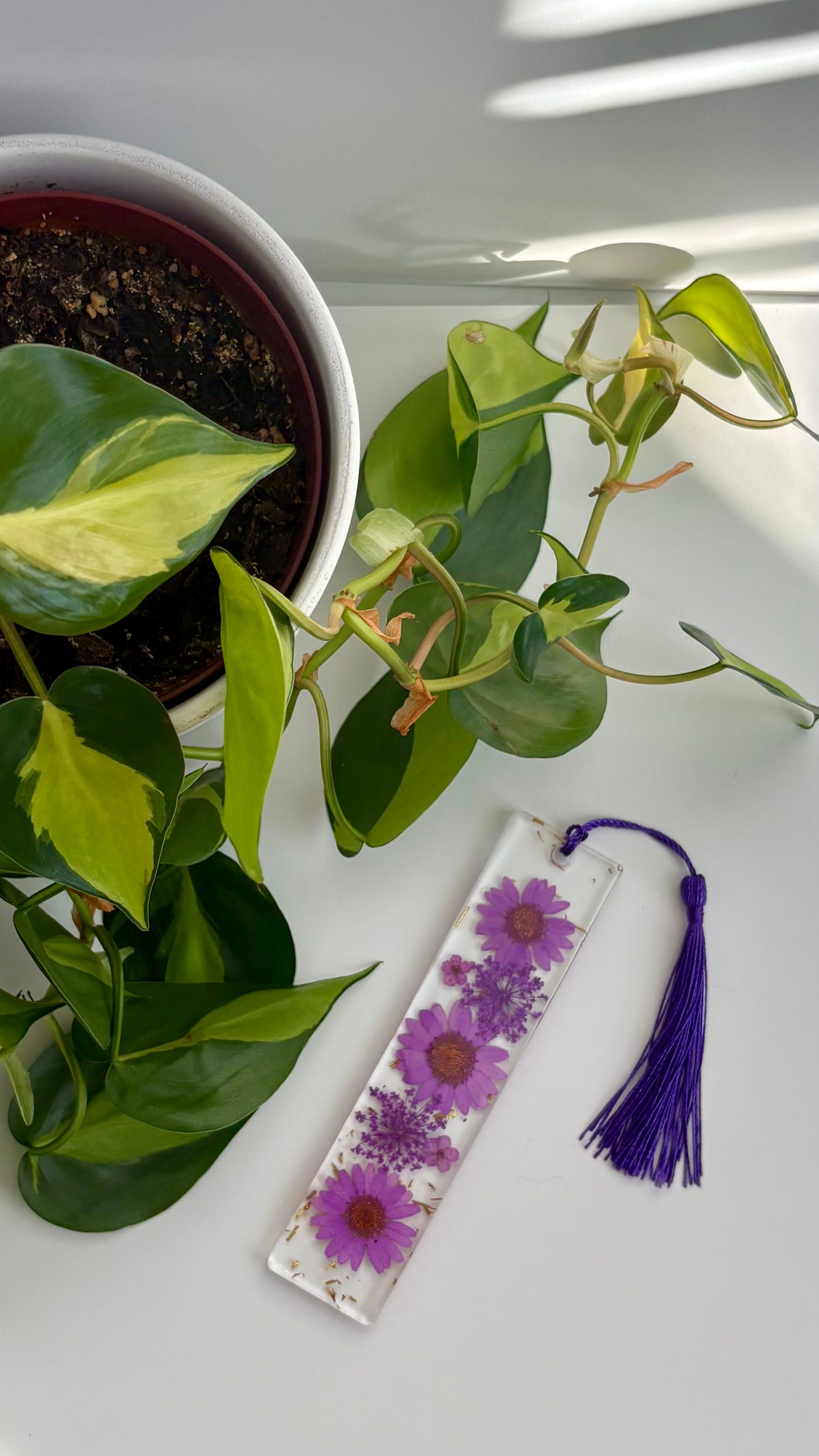 Purple Floral Bookmark