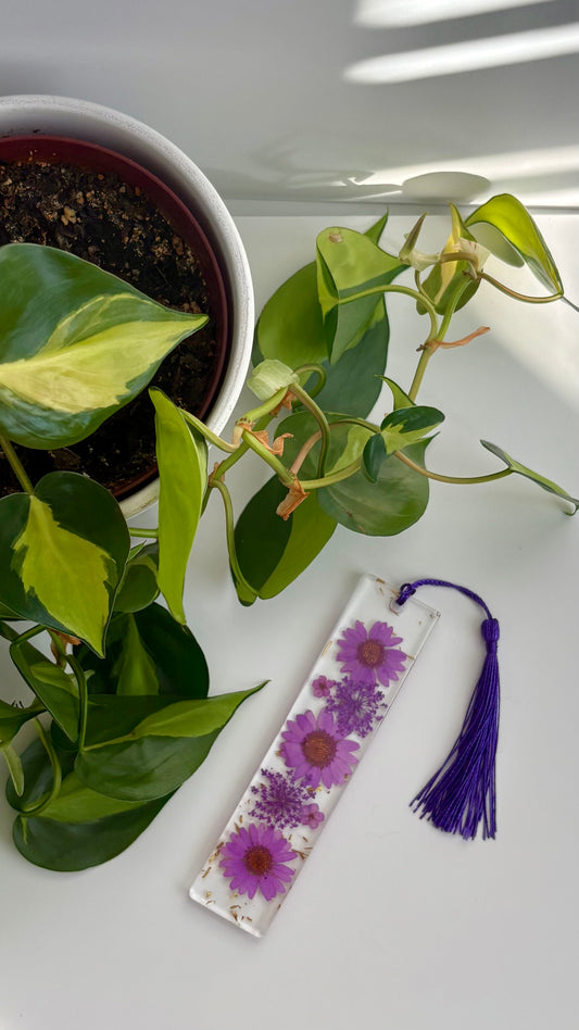 Purple Floral Bookmark