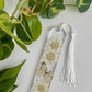 White Floral Butterfly Bookmark