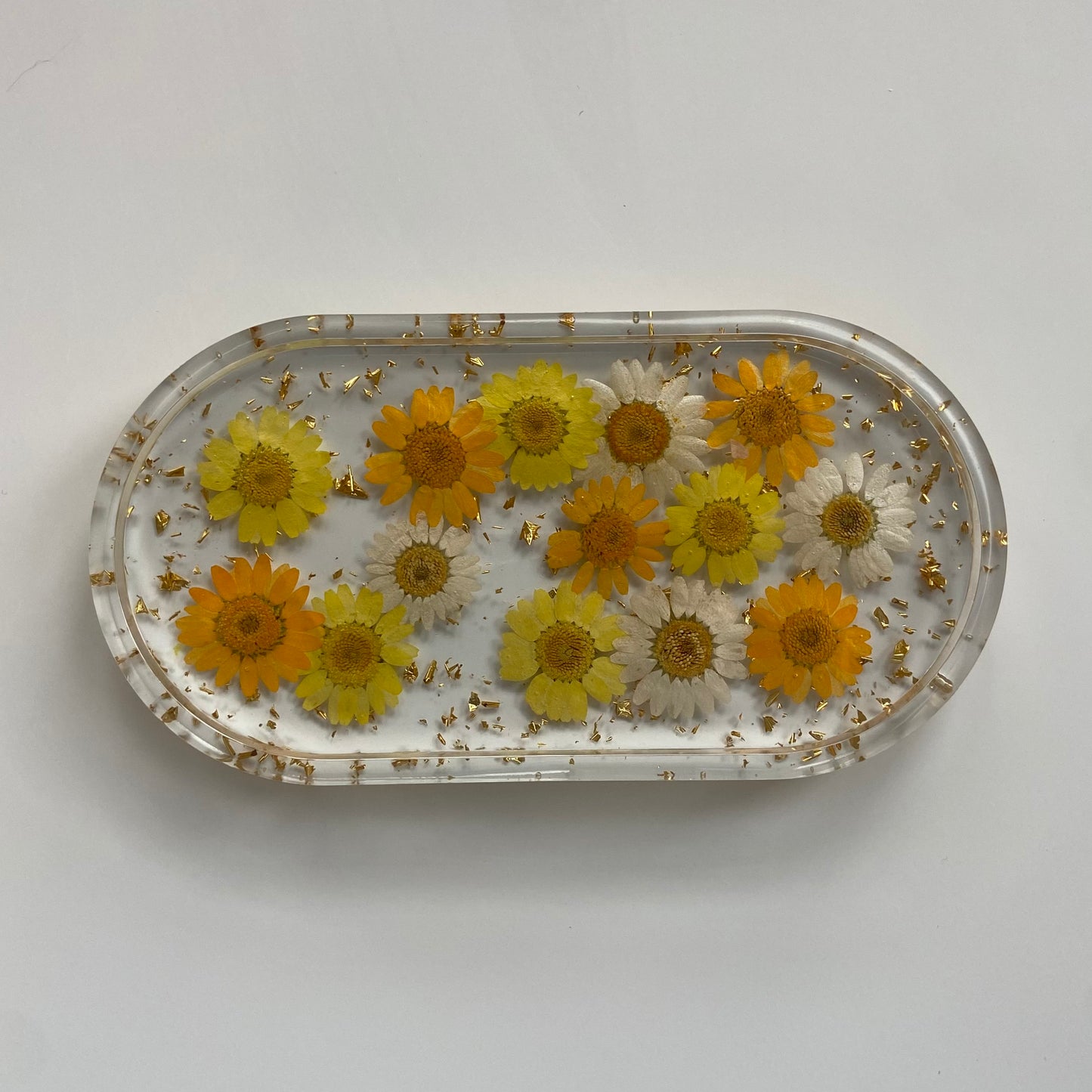 Small Oval Daisy Trinket Tray