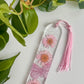 Pink Floral Butterfly Bookmark