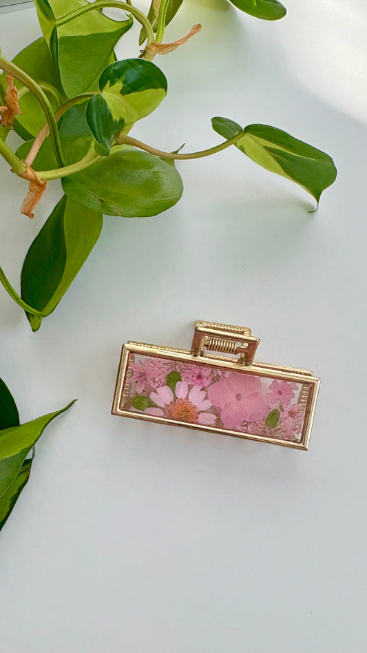 Light Pink Gold Claw Clip