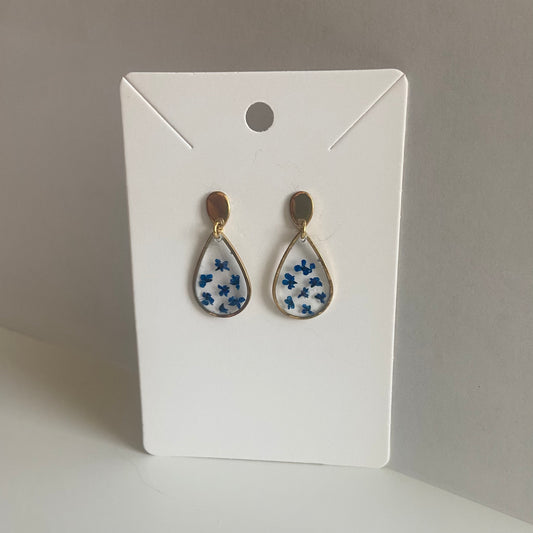 Small Teardrop Floral Earring