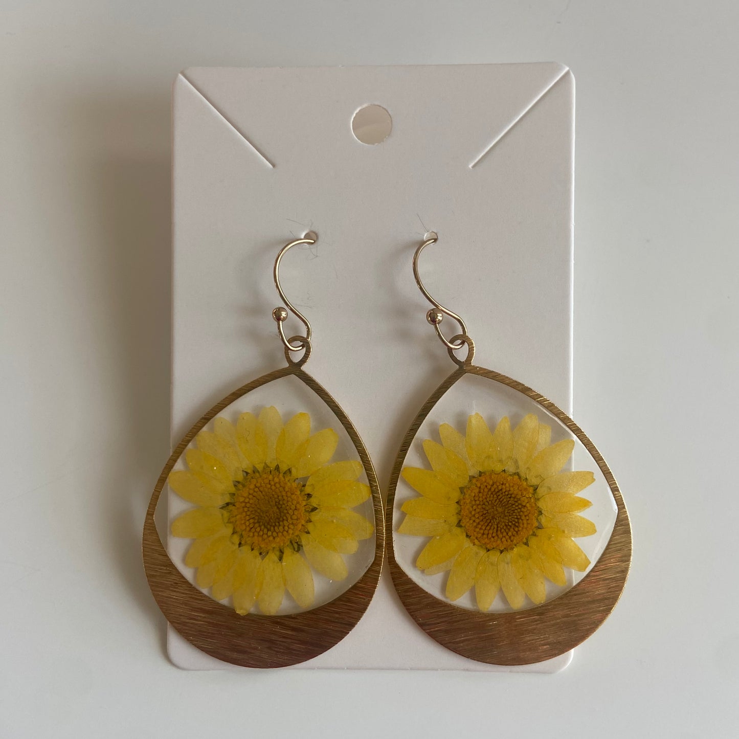 Large Teardrop Floral Earrings