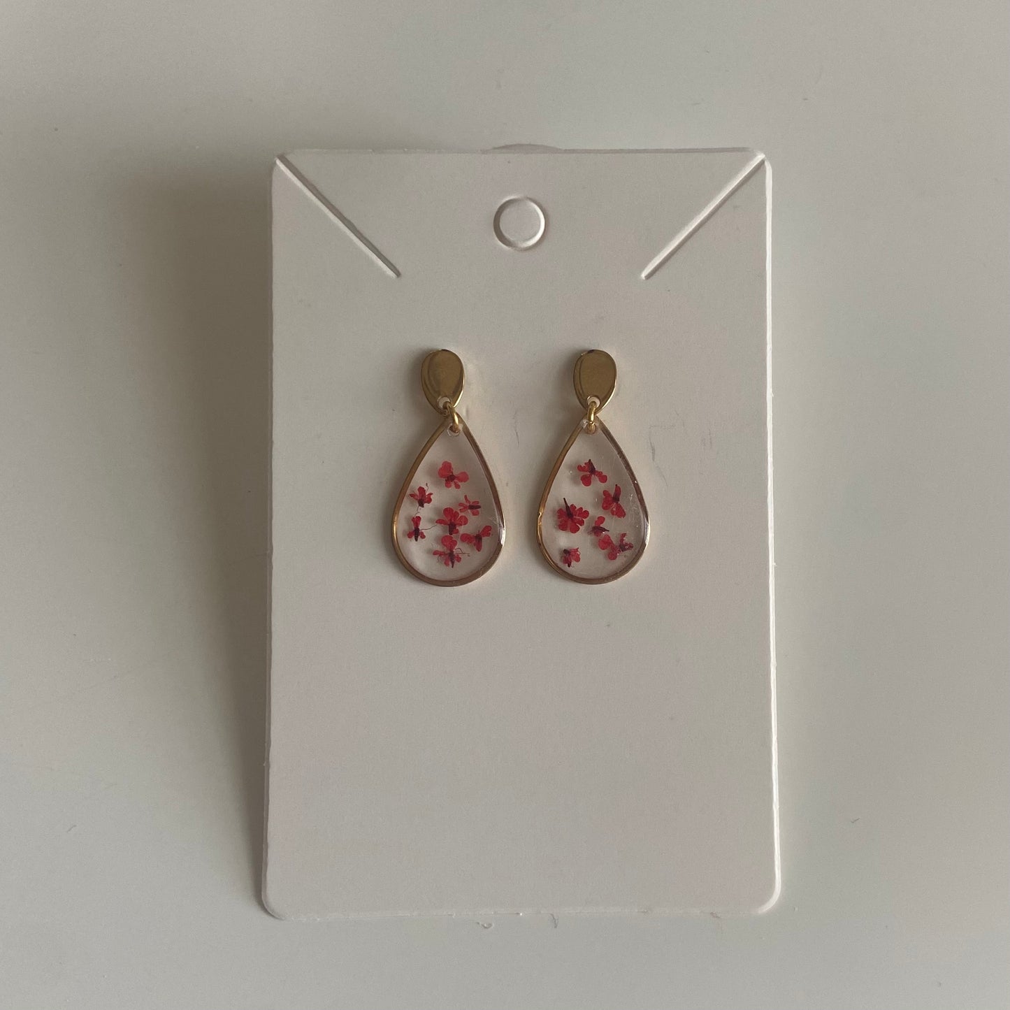 Small Teardrop Floral Earring