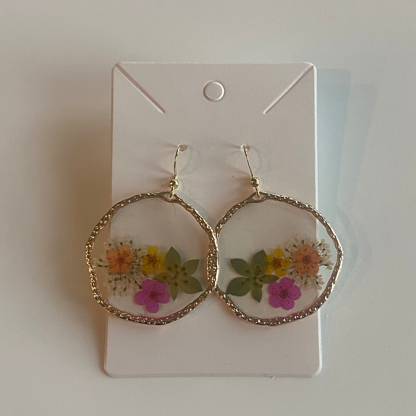 Round Floral Earrings