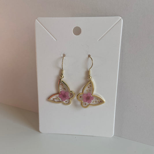 Butterfly Flower Earrings