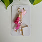 Hot Pink Initial Keychain