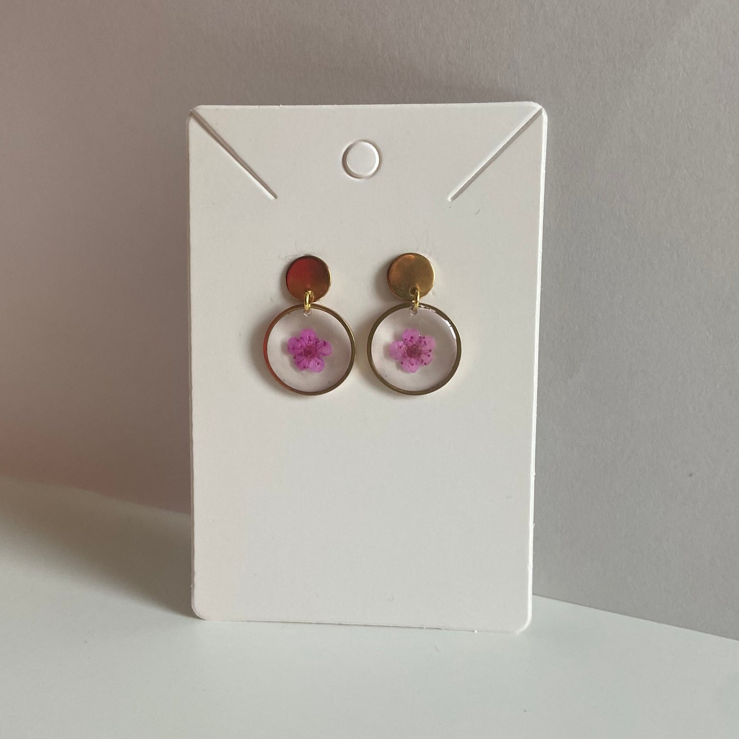 Small Round Flower Earrings