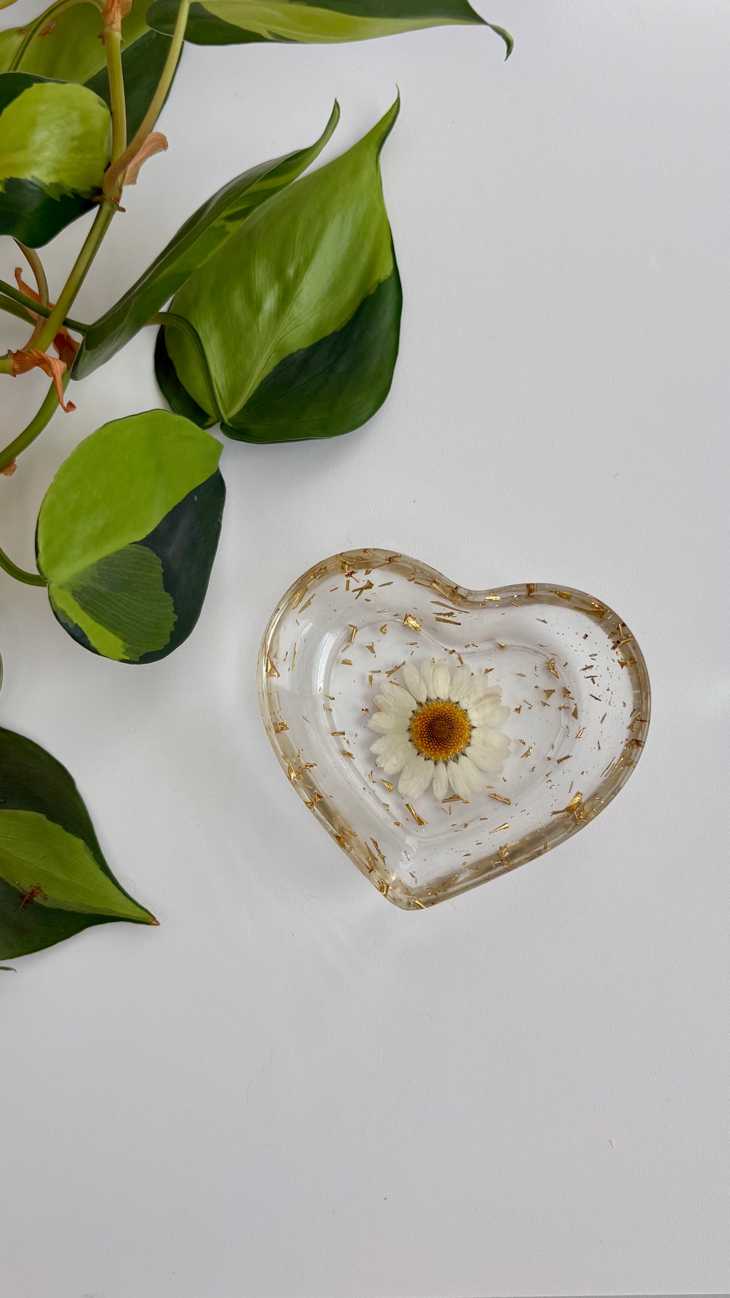White Heart Trinket Dish