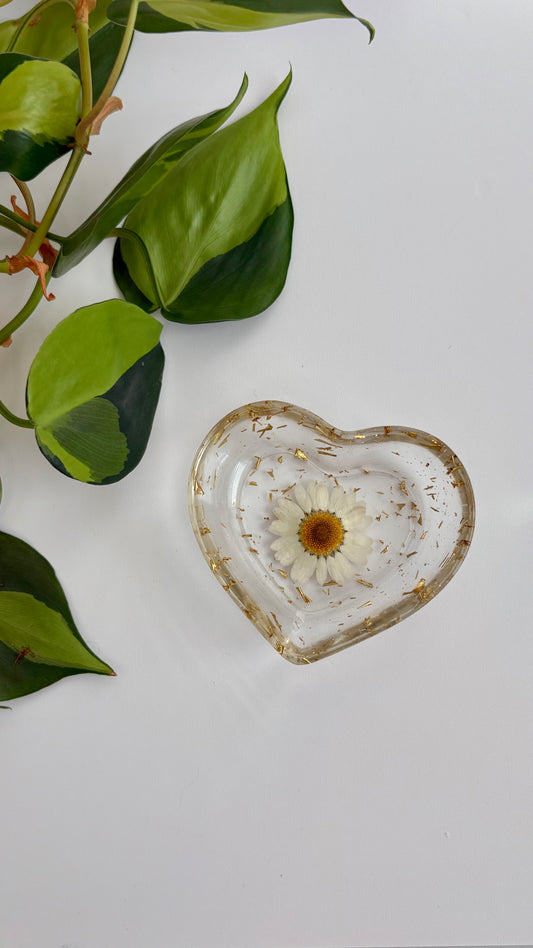 White Heart Trinket Dish