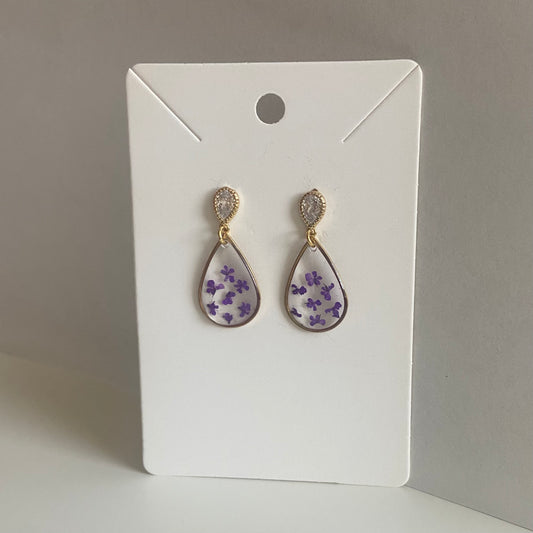 Small Teardrop Floral Earring