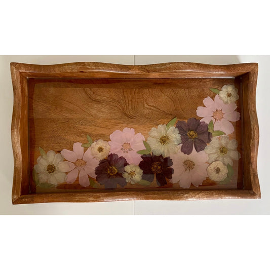 Wavy Wood Serving Tray