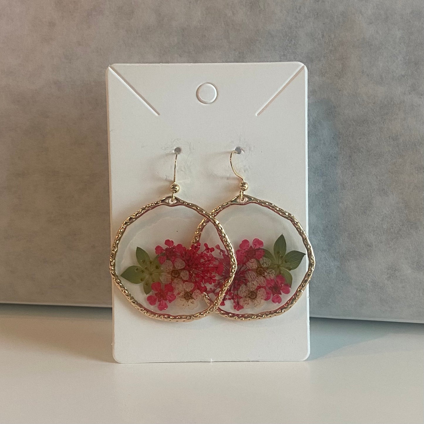 Round Floral Earrings