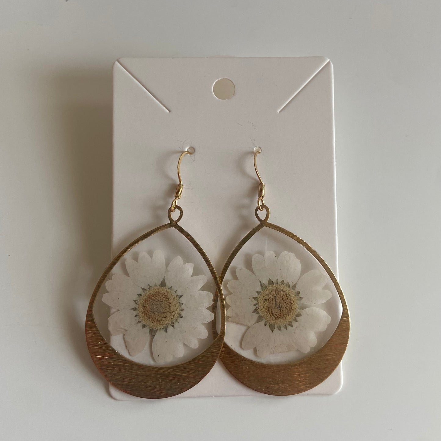 Large Teardrop Floral Earrings