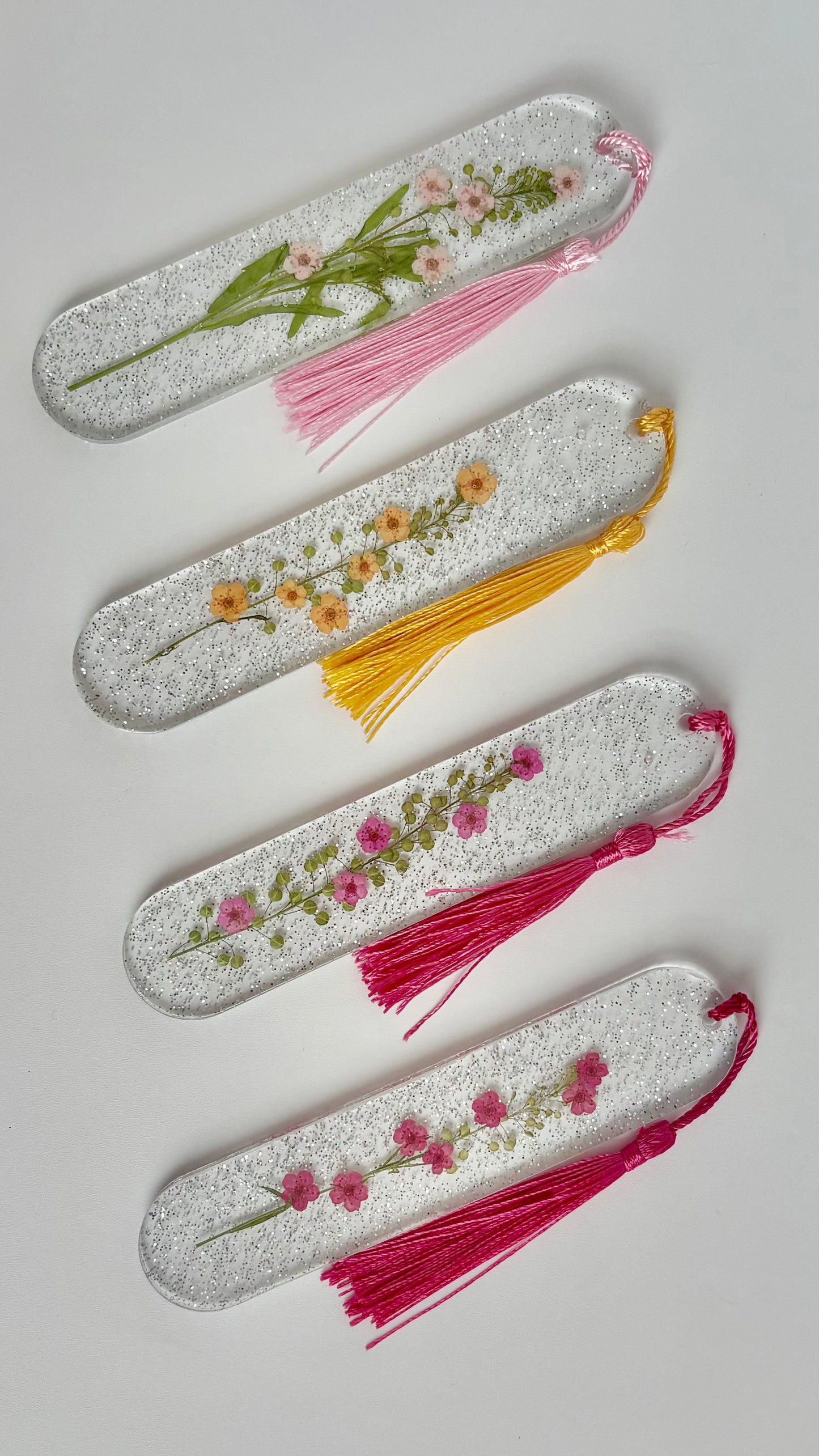 Hot Pink Curved “On the Vine”Bookmark
