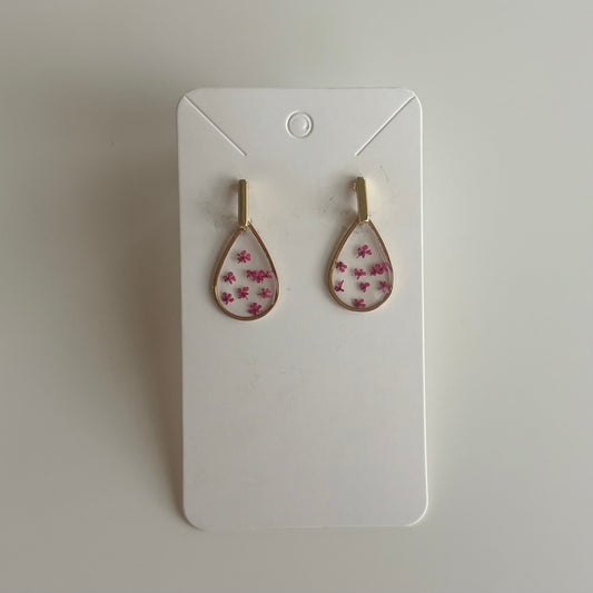 Small Teardrop Floral Earring