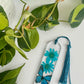 Teal Blue Floral Butterfly Bookmark