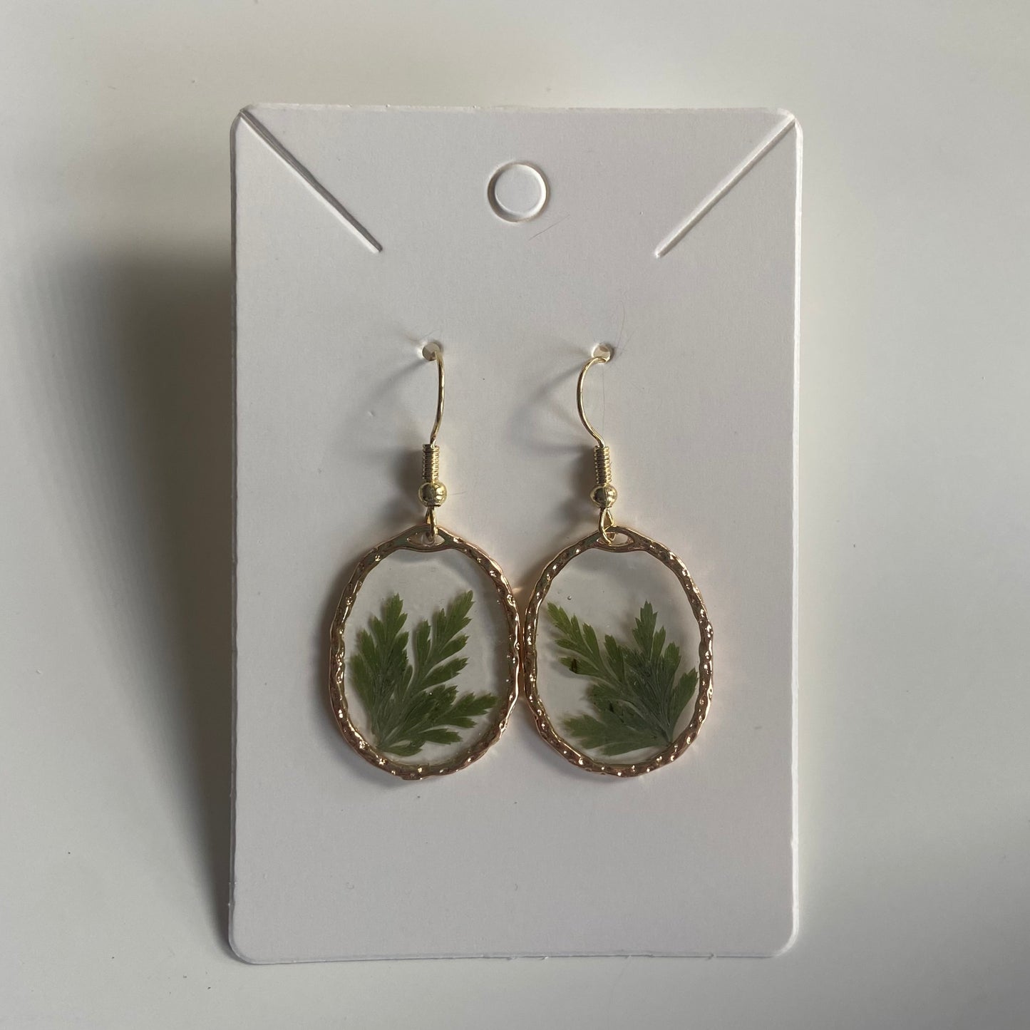 Medium Oval Greenery Earrings