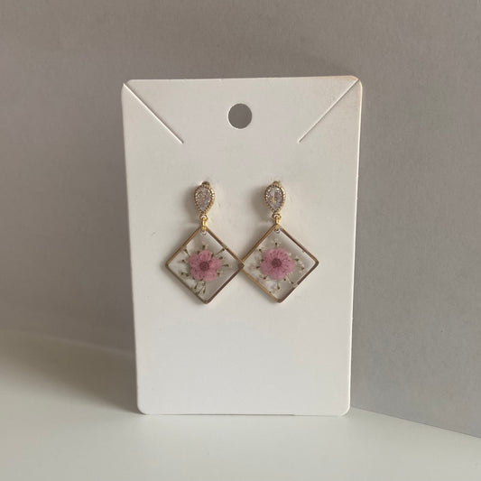 Diamond Floral Earrings