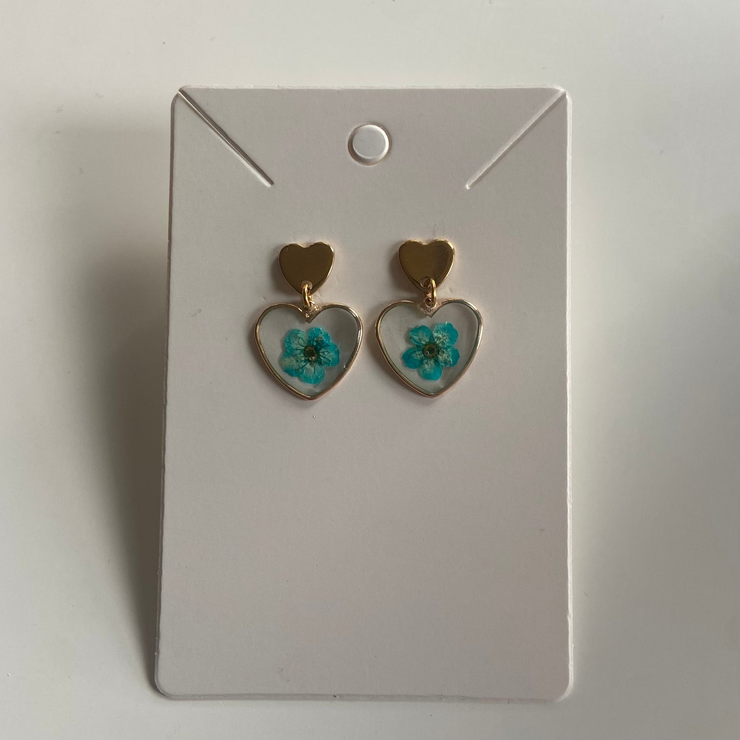 Small Heart Flower Earrings