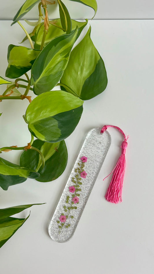 Hot Pink Curved “On the Vine”Bookmark
