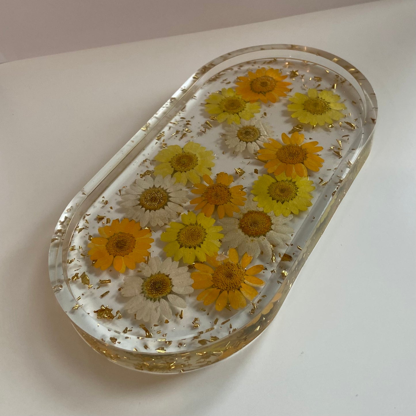 Small Oval Daisy Trinket Tray