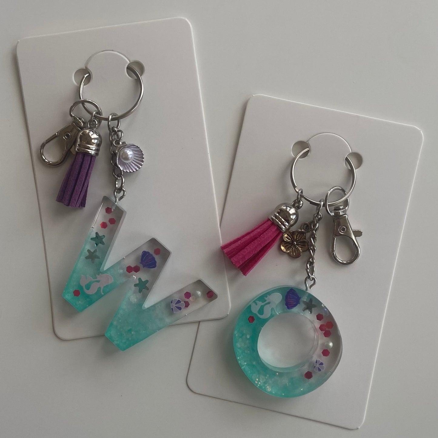 Mermaid Initial Keychain